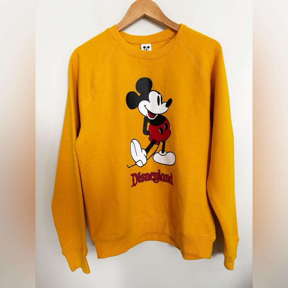New! Yellow Disneyland Mickey Mouse Sweatshirt
